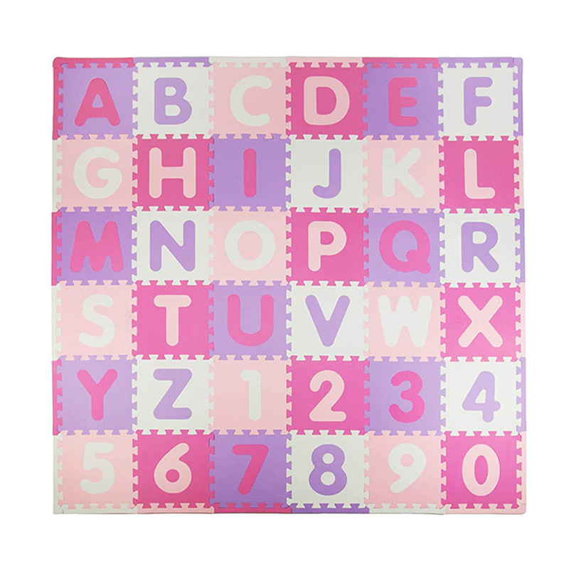 环保无毒EVA泡沫36片数字字母儿童益智拼接爬爬垫加厚柔软 防摔垫