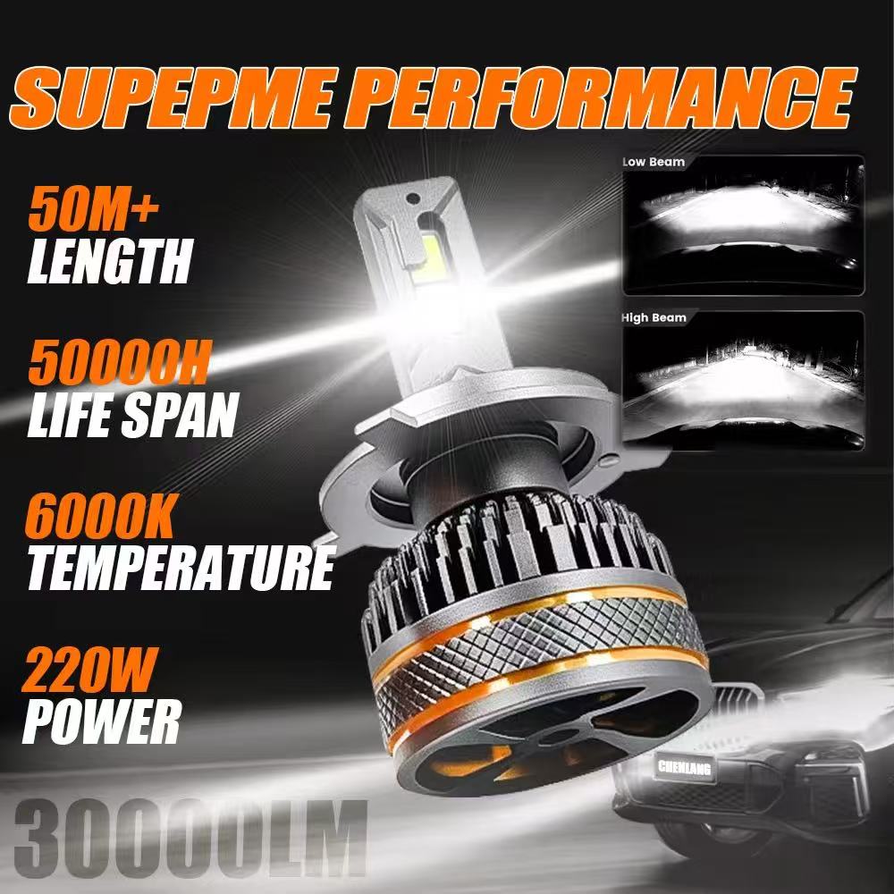 Xinhui Guang high-power automotive LED headlights, high-brightness and focused 120W waterproof modified headlights, universal high and low beam integrated lamps pic 4