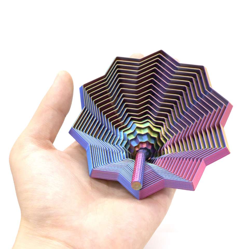 New 3D dreamy and versatile radish Tower magic geometric three-dimensional desktop spiral children's stress-relieving cross-border toy detail image 5
