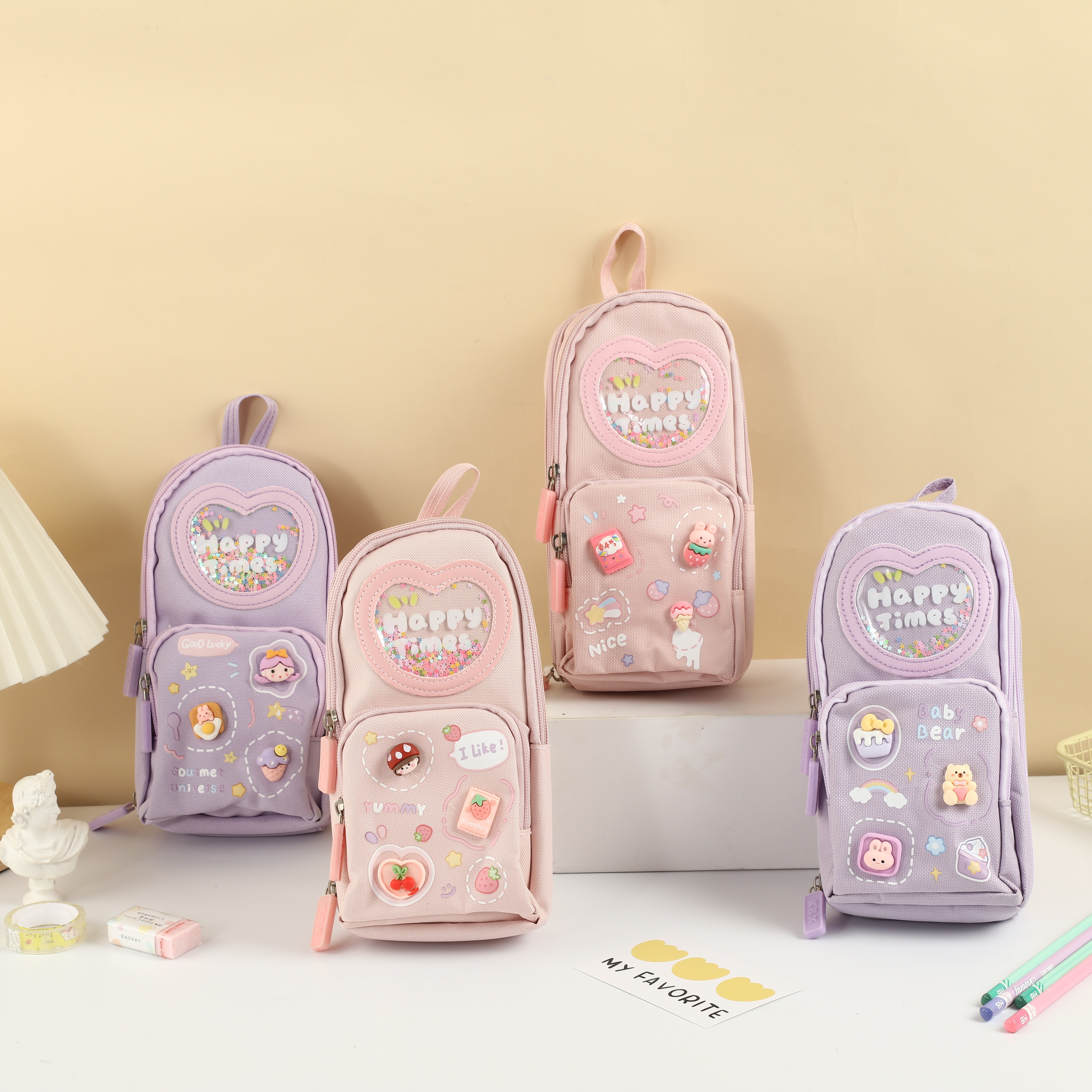 笔袋厂家直销学生刺绣文具大容量铅笔袋收纳笔袋办公学习必备简约实用可爱宽敞