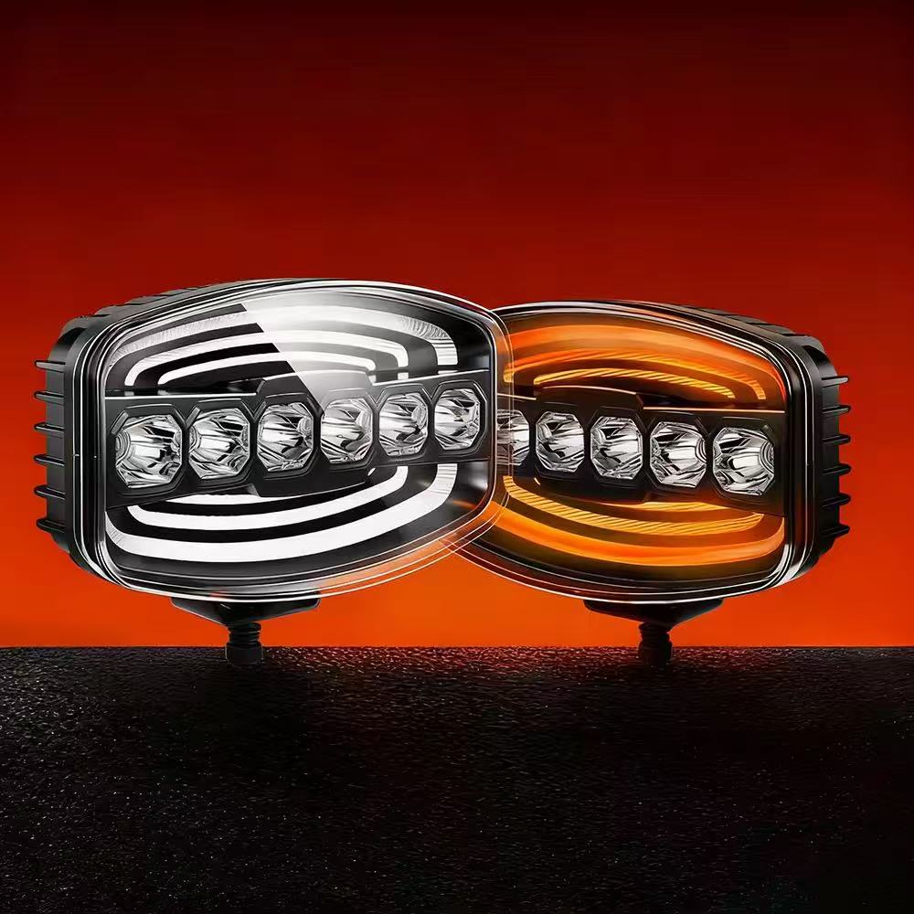 New LED European truck top high-power searchlight spotlights 12V and 24V focused auxiliary truck headlights Application Scenario
