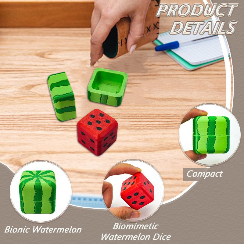 New cross-border watermelon dice creative and cute fruit dice game props Specification image