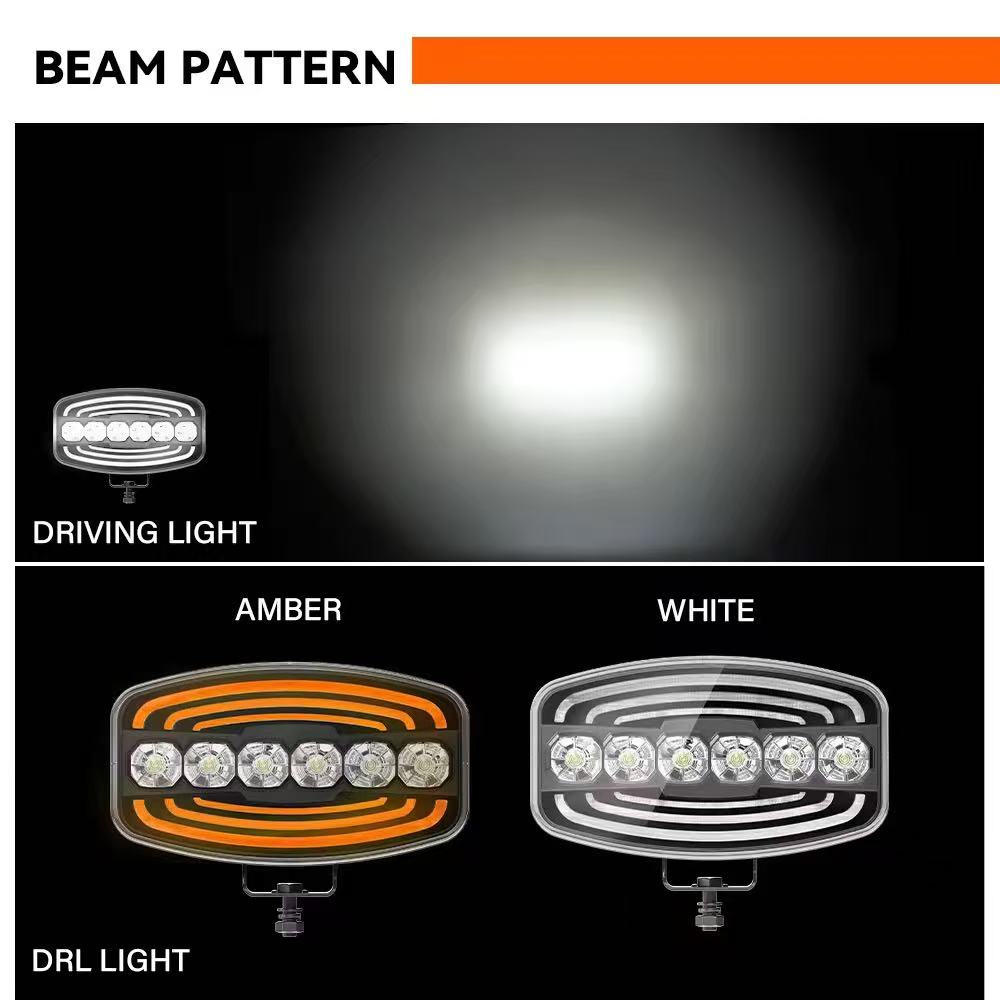 New LED European truck top high-power searchlight spotlights 12V and 24V focused auxiliary truck headlights Item Picture