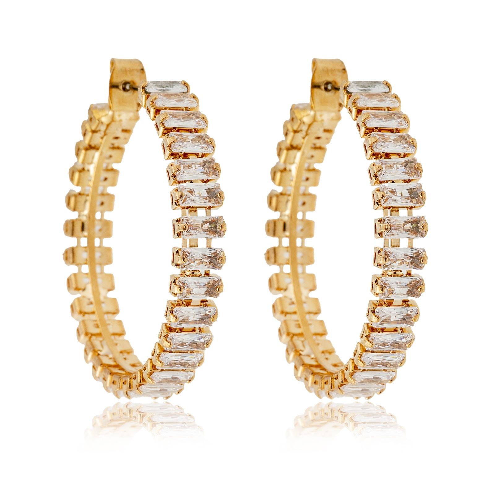 Cross-border European and American ins trendy circle zircon earrings, elegant and stylish ear rings, women's accessories, various styles, simple earrings factory wholesale Application Scenario