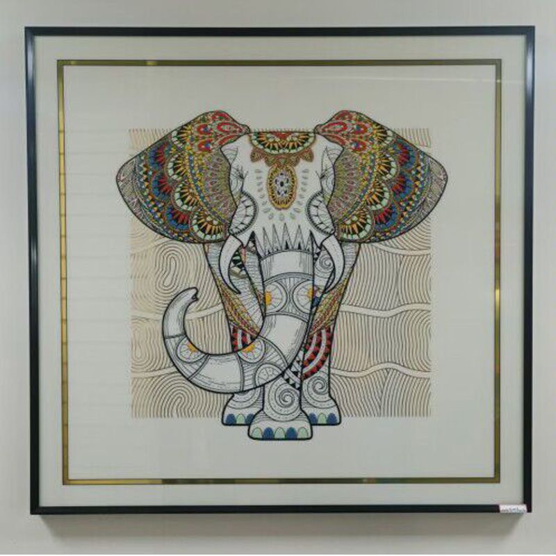 七彩浮雕工艺---吉祥如意图 选用金属铝板材质精心制作 装饰画