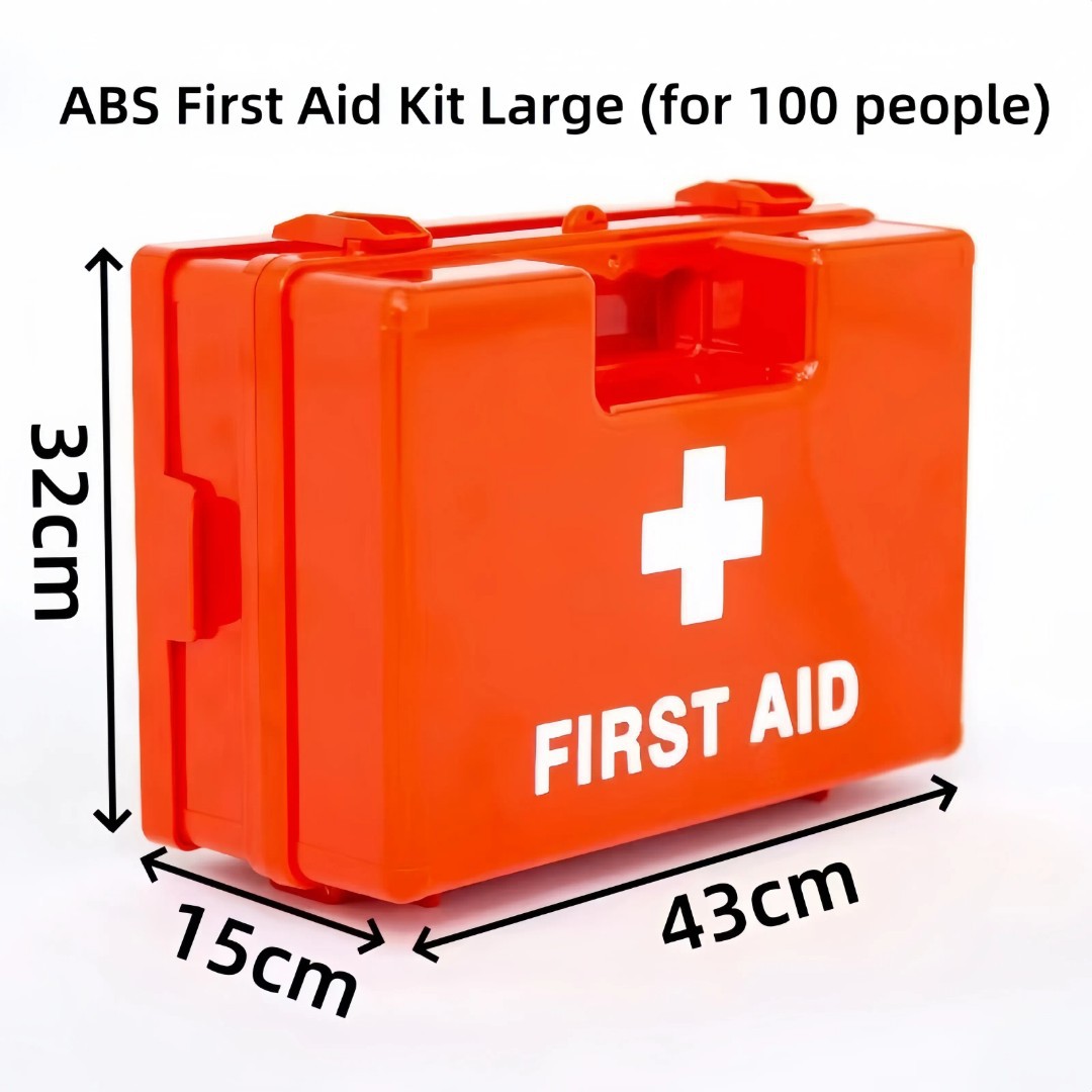 ABS first aid kits are selling well across borders. They are 25-person emergency kits, wall-mounted first aid kits, and plastic first aid medicine boxes detail image 3