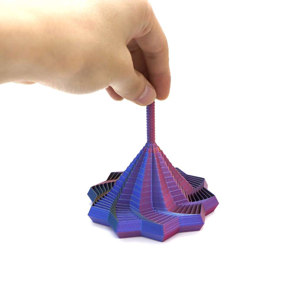 New 3D dreamy and versatile radish Tower magic geometric three-dimensional desktop spiral children's stress-relieving cross-border toy detail image 6