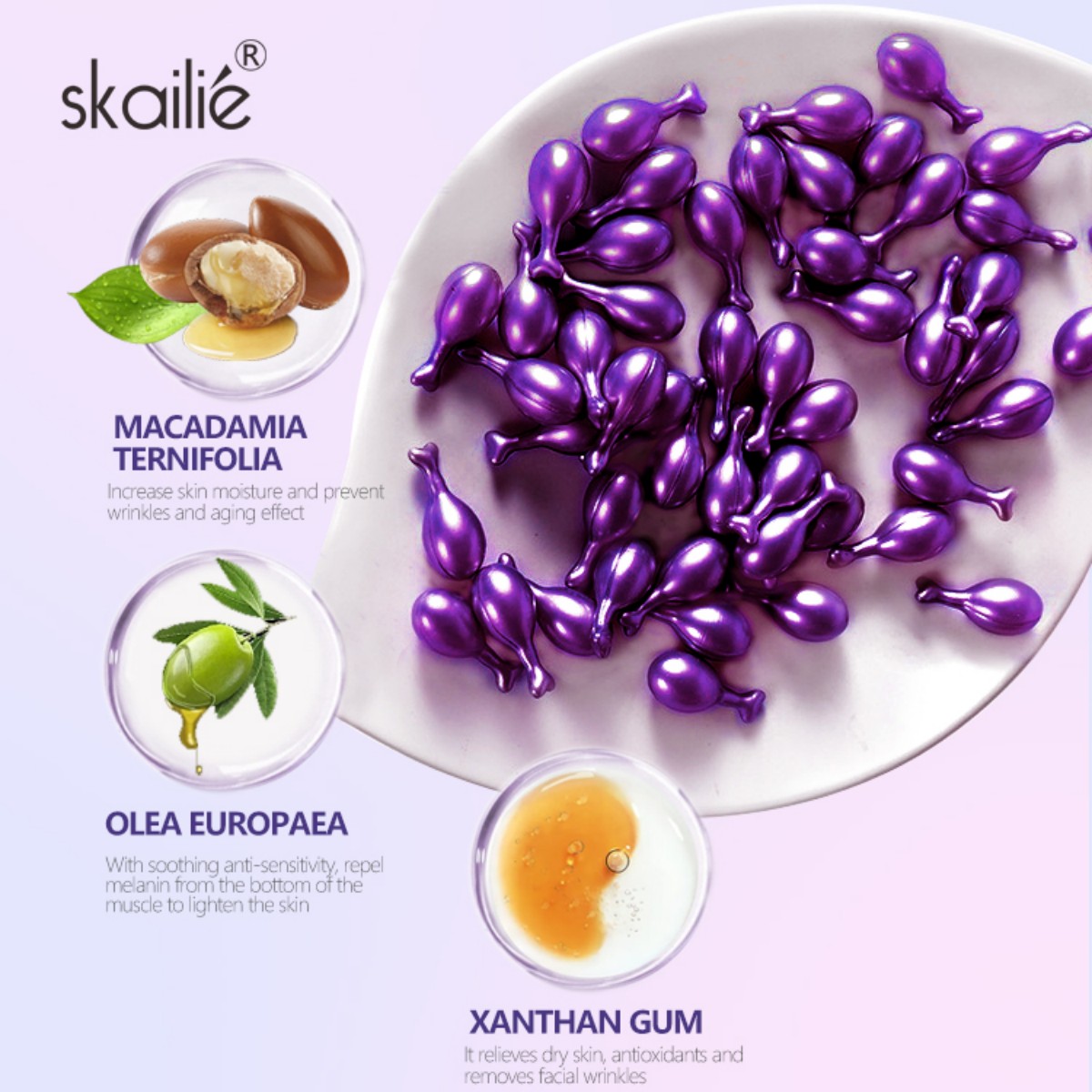 Wholesale price! Skailie Dual-Effect Essence Capsules, 10 capsules per tablet, Vitamin C + Retinol, factory direct supply Item Picture