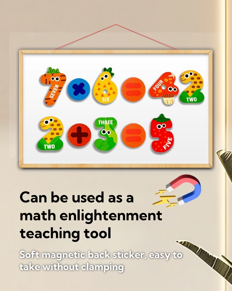 儿童早教启蒙认知磁力贴早教科教玩具字母数字交通工具动物冰箱贴详情3