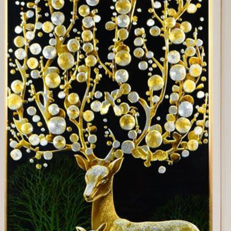 装饰画/木画边/穆斯林装饰画/装饰画挂画/壁画细节图