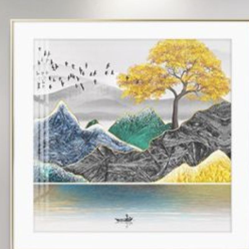 装饰画/铁艺/唐卡/屋内挂画/玄关画新中式细节图