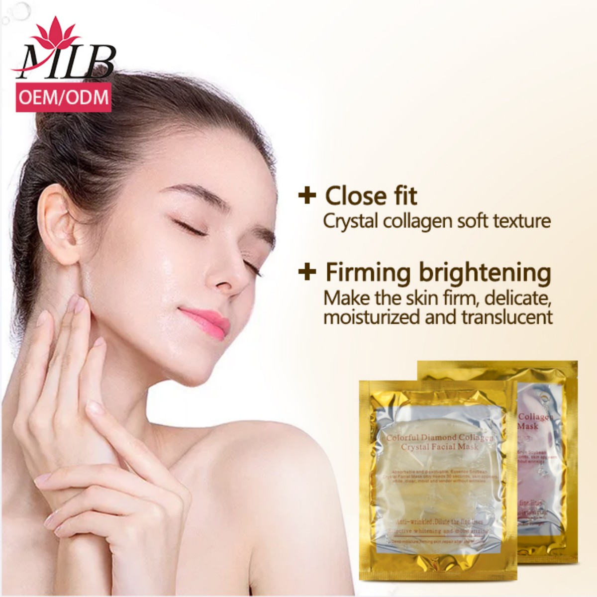 Exclusive for wholesale! Pink diamond - Yellow diamond - Blue set - Green diamond - Transparent - purple diamond Folding crystal mask Collagen anti-aging colored appearance level type in stock straight hair facial mask