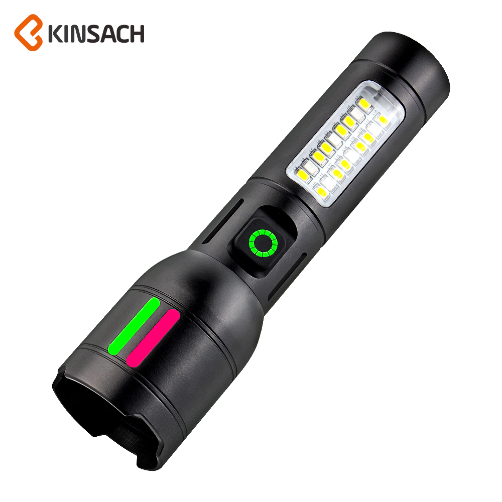 KINSACH Star Source Aluminum Alloy rechargeable White Laser +LED flashlight