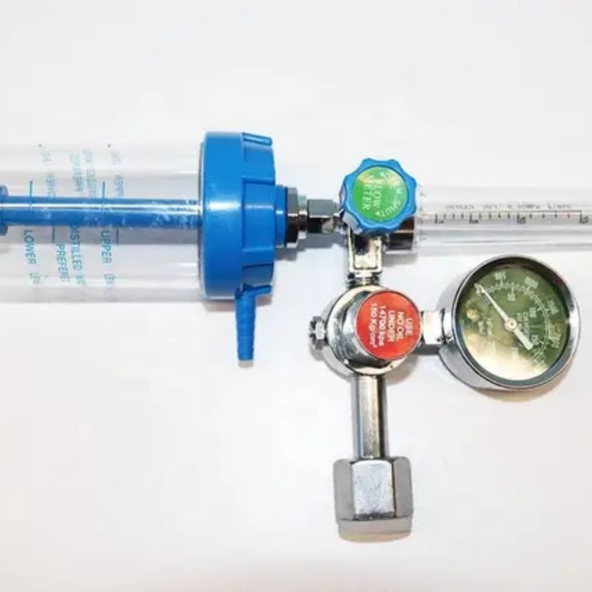 Float inhaler oxygen internal thread oxygen inhaler flow metering pressure gauge oxygen detail image 3