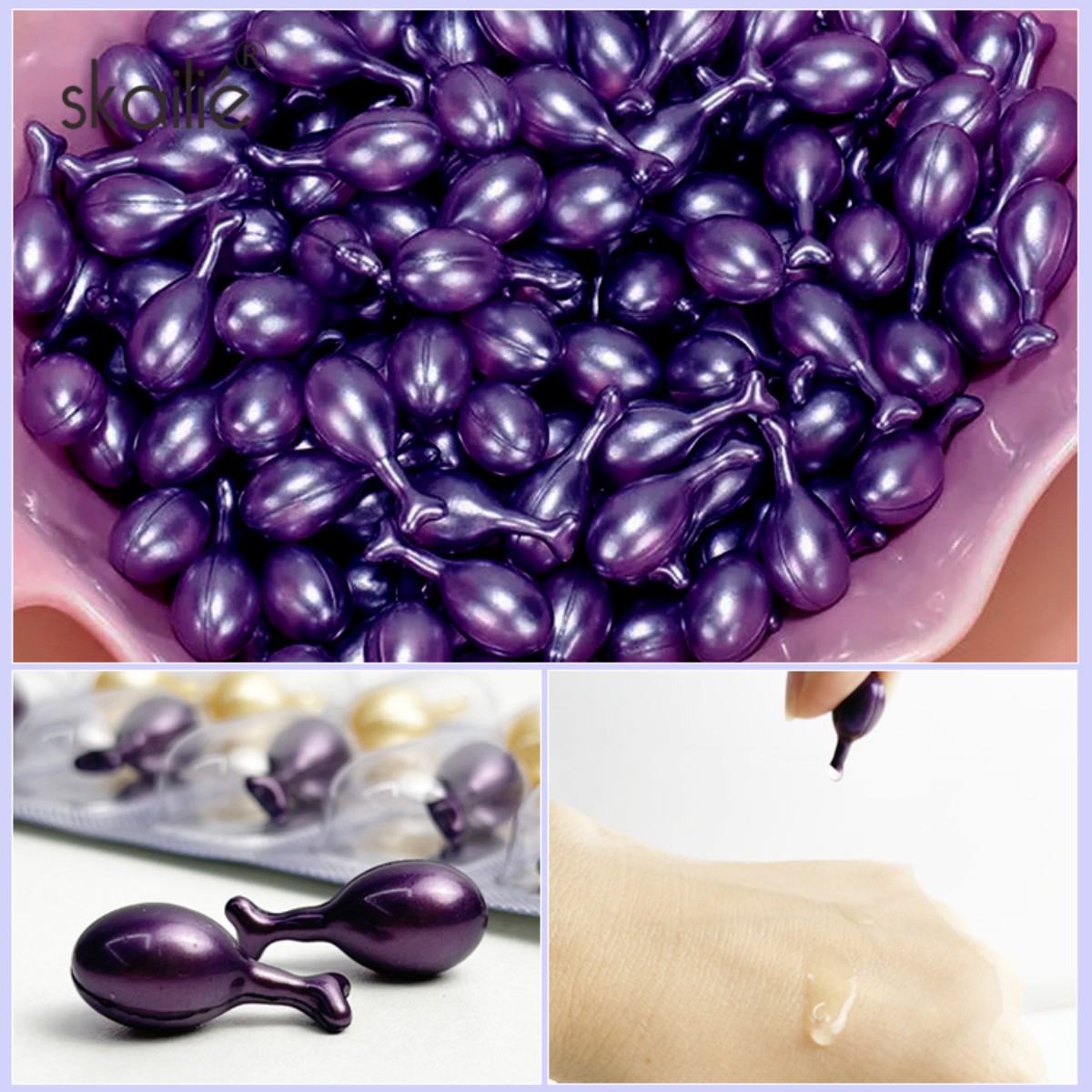 Wholesale price! Skailie Dual-Effect Essence Capsules, 10 capsules per tablet, Vitamin C + Retinol, factory direct supply Specification image