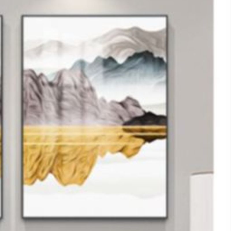 轻奢铝合金晶瓷晶钻晶贝画装饰画细节图