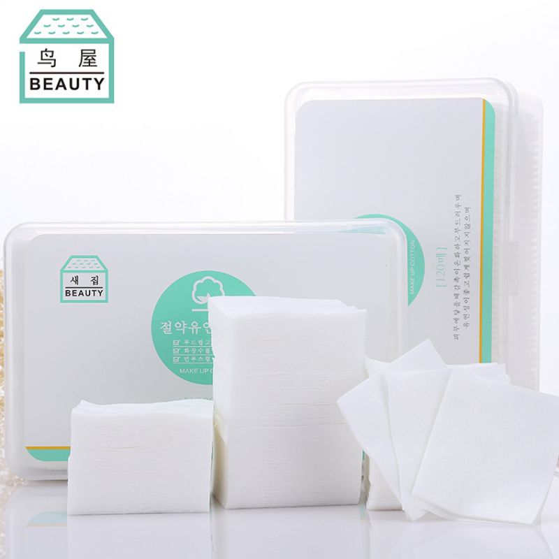 Bird House Factory Direct sales water-saving flexible makeup cotton 1000 pieces box set non-woven fabric makeup remover cotton, one piece consignment N802 details Picture