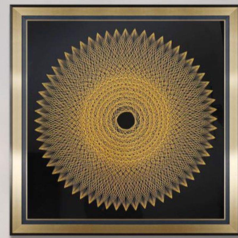 简约现代玄关客厅金丝线 装饰画产品图