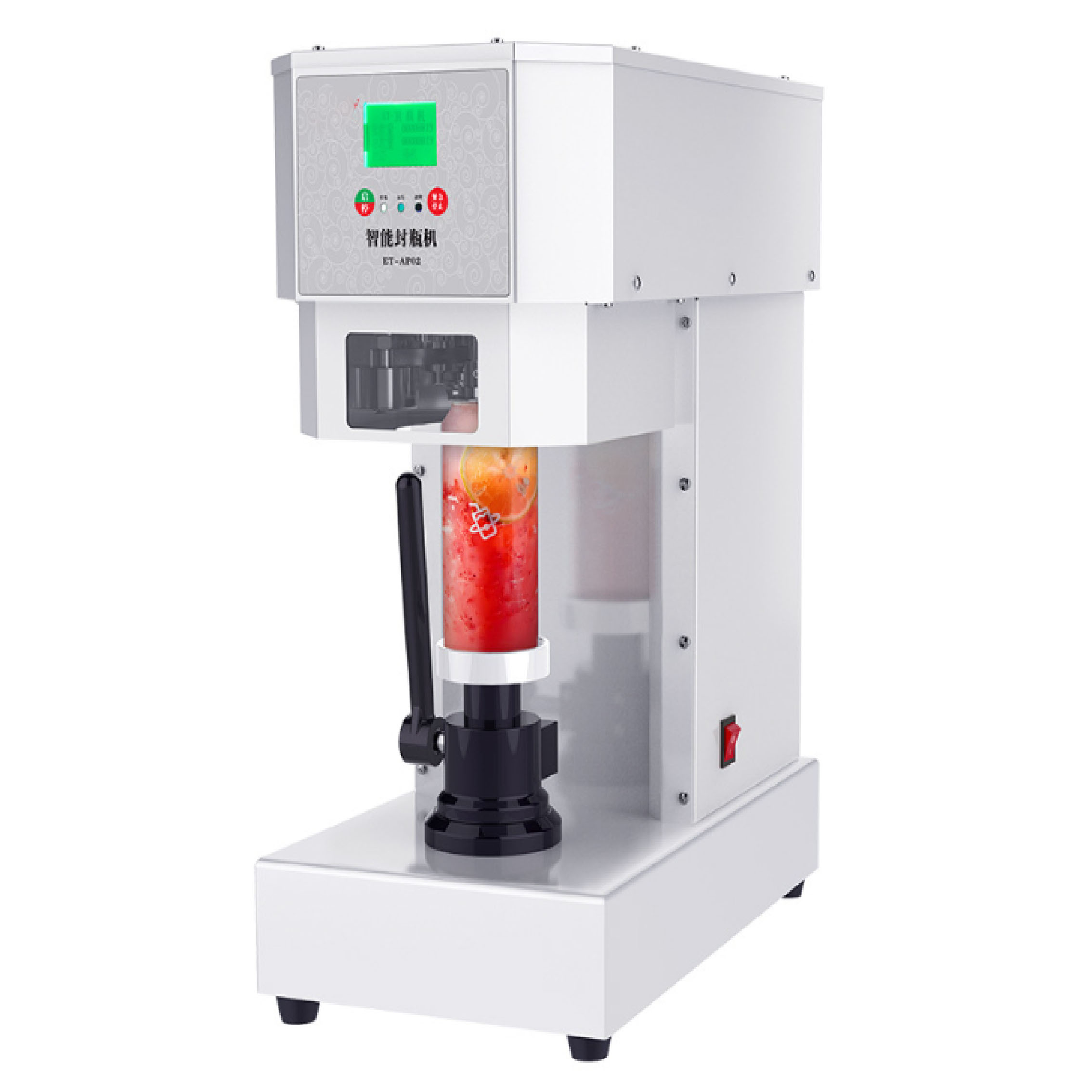 Commercial can sealing machine, fully automatic can sealing machine for milk tea shops, popular cap and bottle sealing machine HP02 Application Scenario