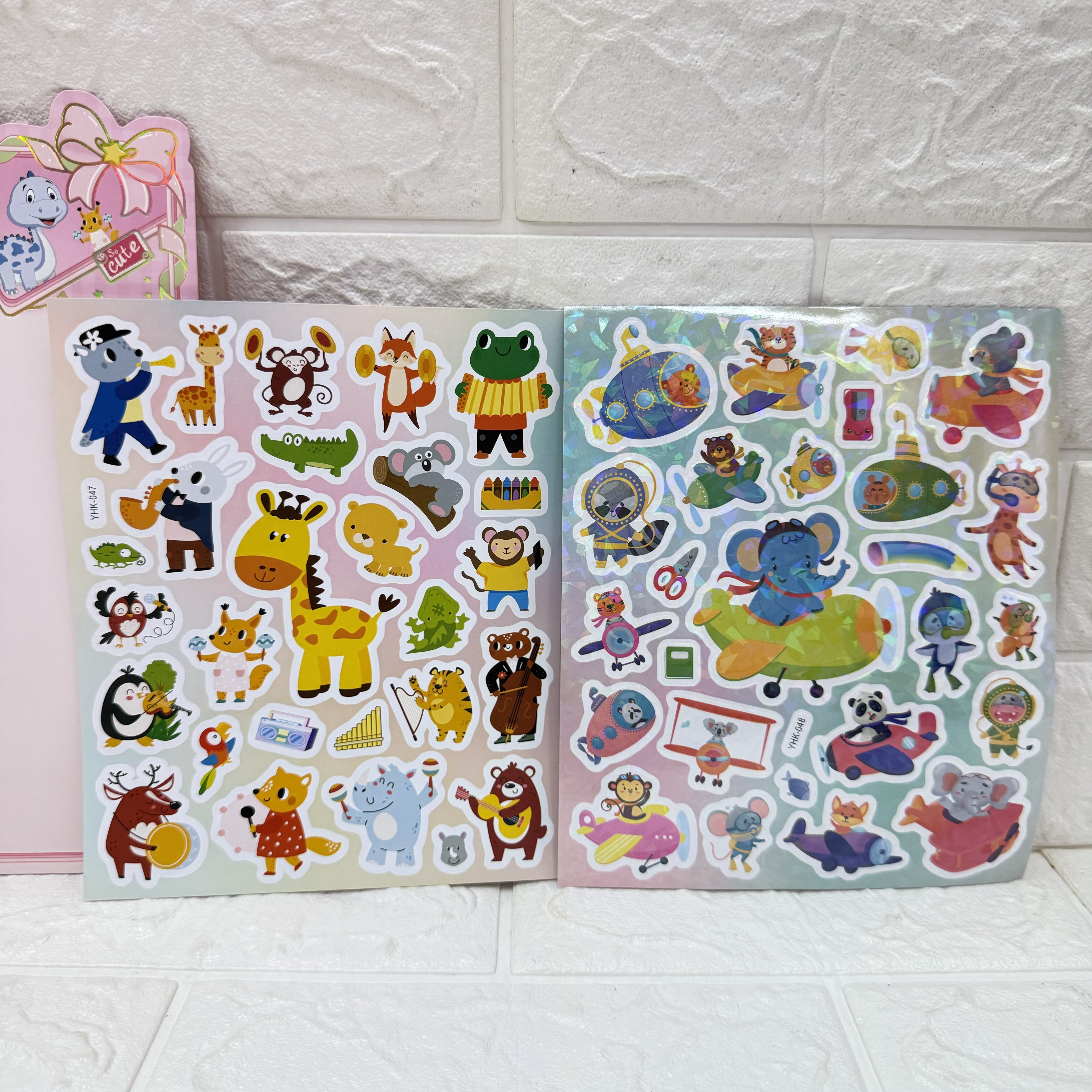 2 Shiny laser stickers for hand journal stickers, cartoon creative diy stickers, Guka stickers, decorative stickers Item Picture