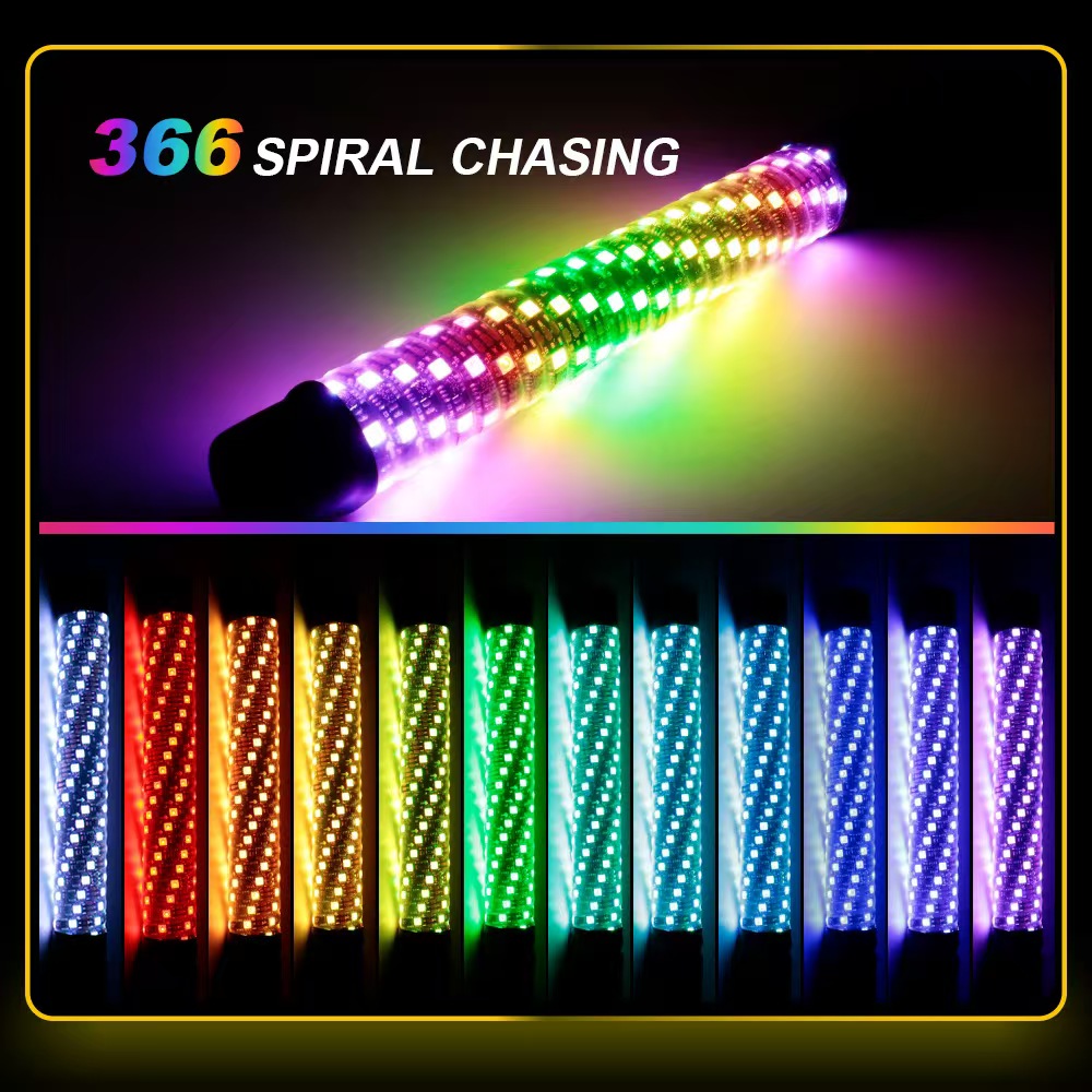 RGB with brake and turn signal lights, flagpole flag light to off-road APP, dual-control paired horse racing flag light, Bluetooth 35mm details Picture