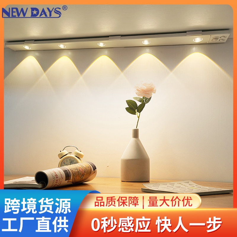 NEWDAYS新款跨境厂家直供橱柜感应灯猫眼款无线安装 充电便捷 超长续航 特价促销