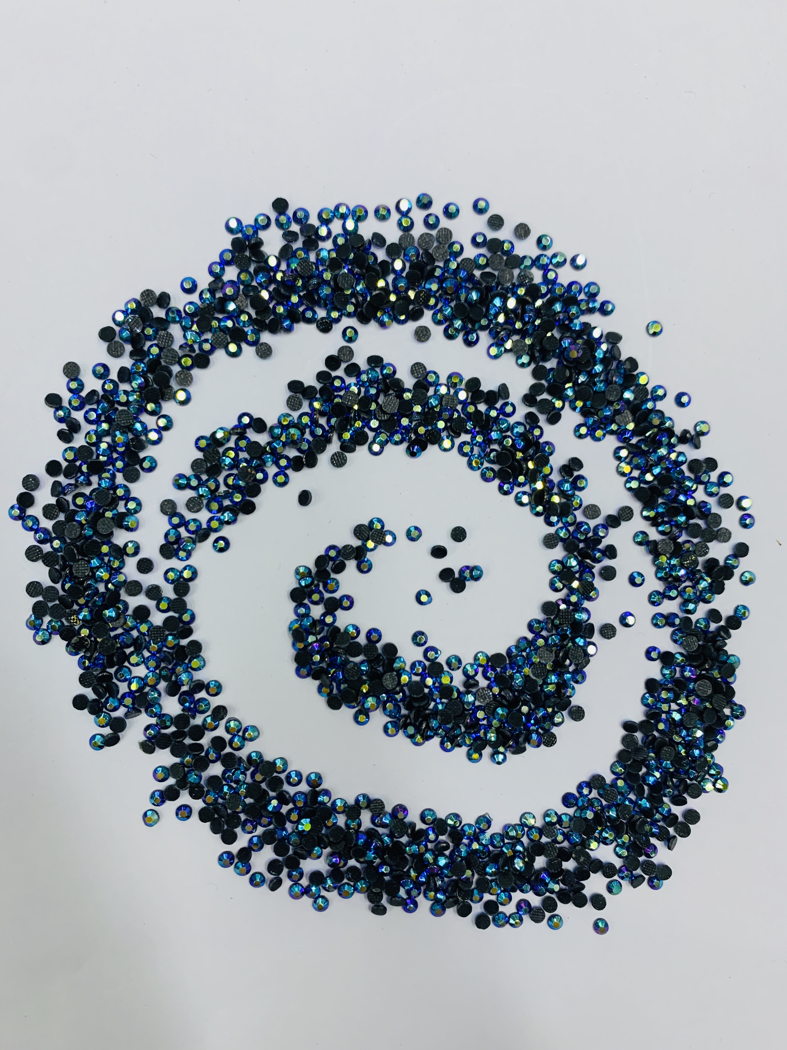 SS16蓝AB双面钻平底钻DIY钻玻璃烫钻烫钻