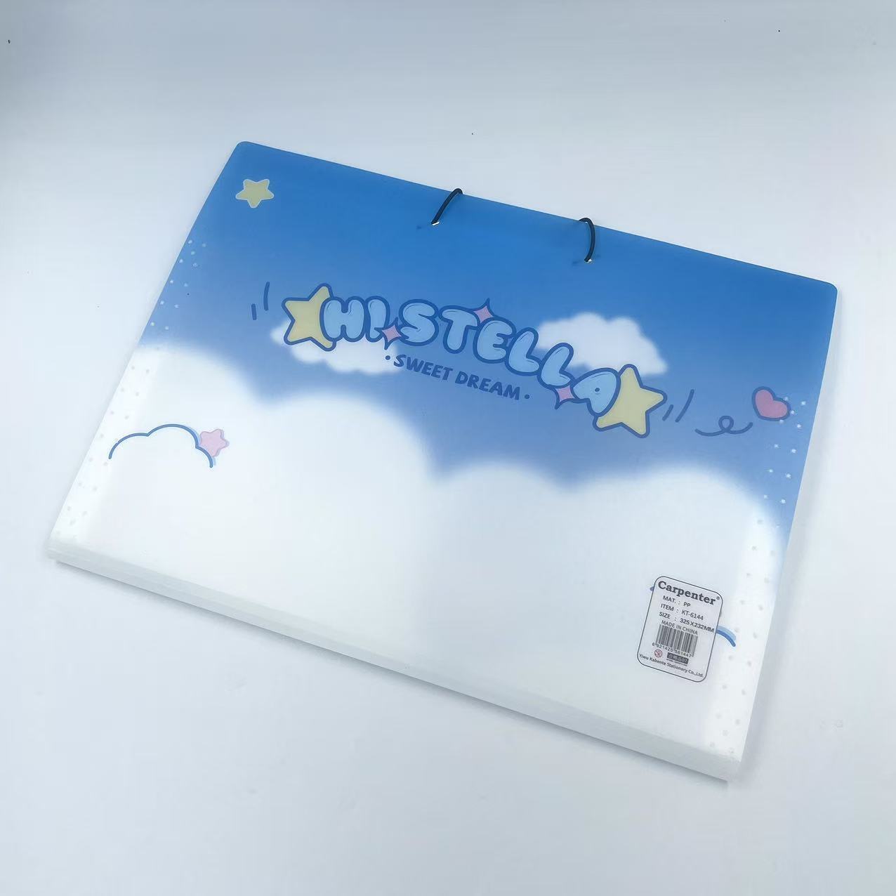 A4 student cartoon printing, 8-panel organ clip, office supplies folder, rope buckle file folder, storage test paper bag pic 2