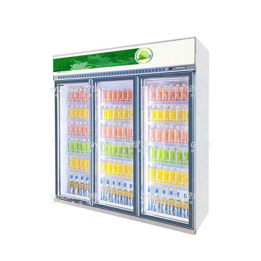 Commercial convenience store supermarket refrigerated beverage and wine DisplayChiller display cabinet details Picture