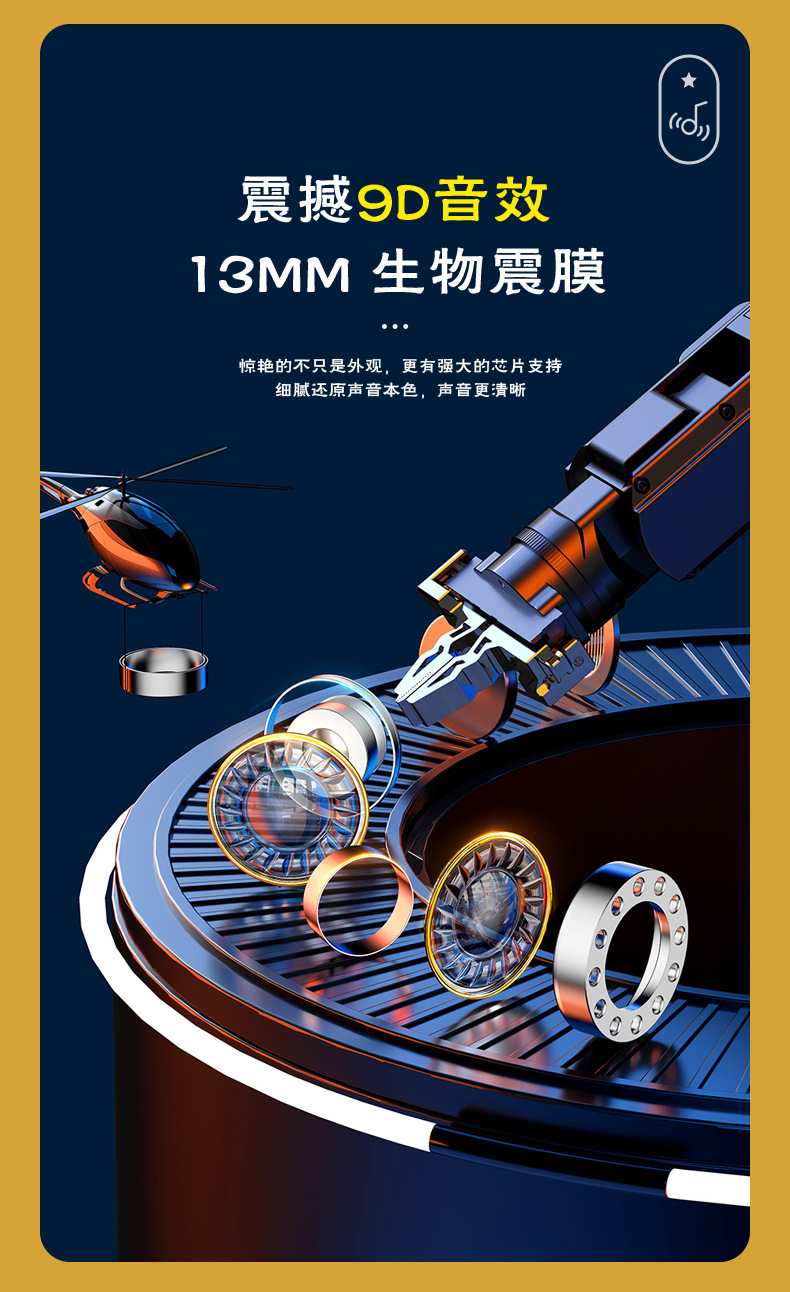 Y42 TWS无线蓝牙耳机新款 双唛ENC高清通话跨境电商热销款详情5