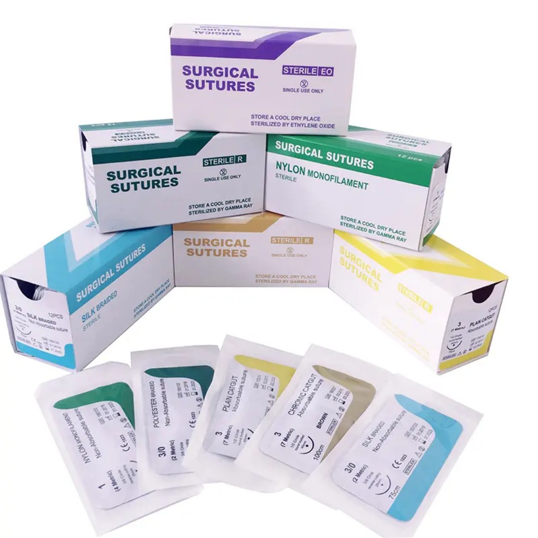外贸出口英文灭菌可吸收手术缝合线 医用外科缝合SURGICAL SUTURES 手术急救缝合配件