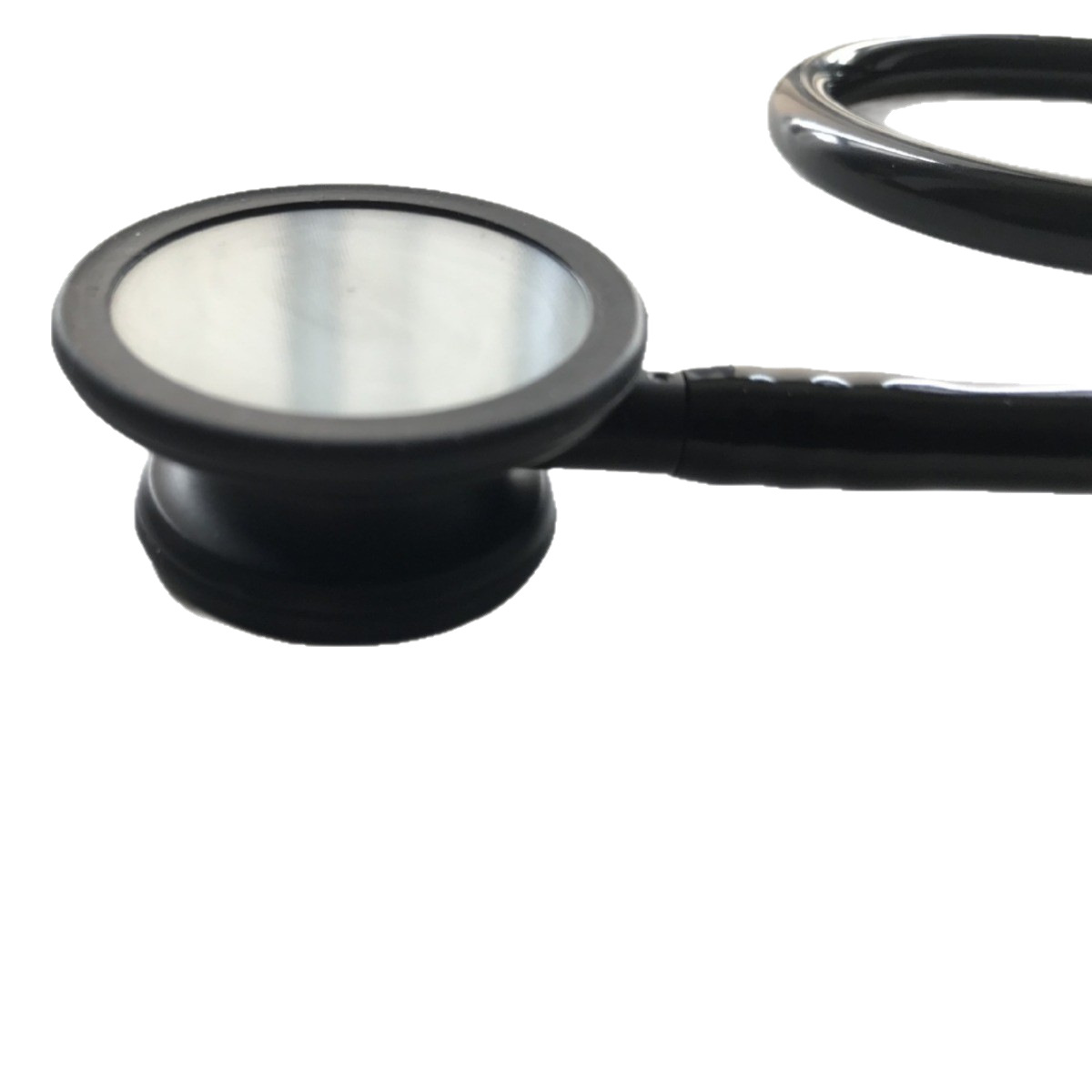 All-black rainbow-head stethoscope, stainless steel stethoscope, ear hook stethoscope detail image 3