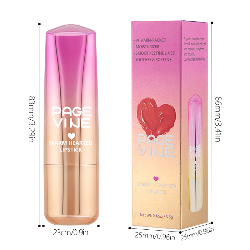 跨境Page Vine唇膏新品上线，多色系心动呈现，时尚美妆新宠外贸白底实物图