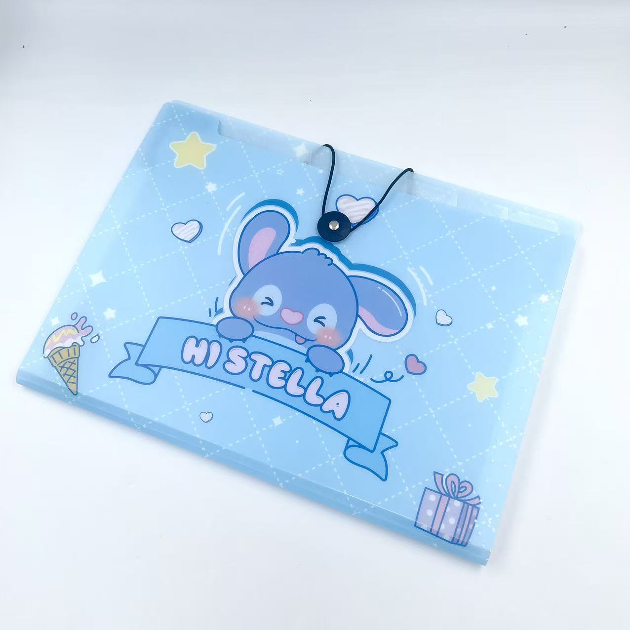 A4 student cartoon printing, 8-panel organ clip, office supplies folder, rope buckle file folder, storage test paper bag Application Scenario