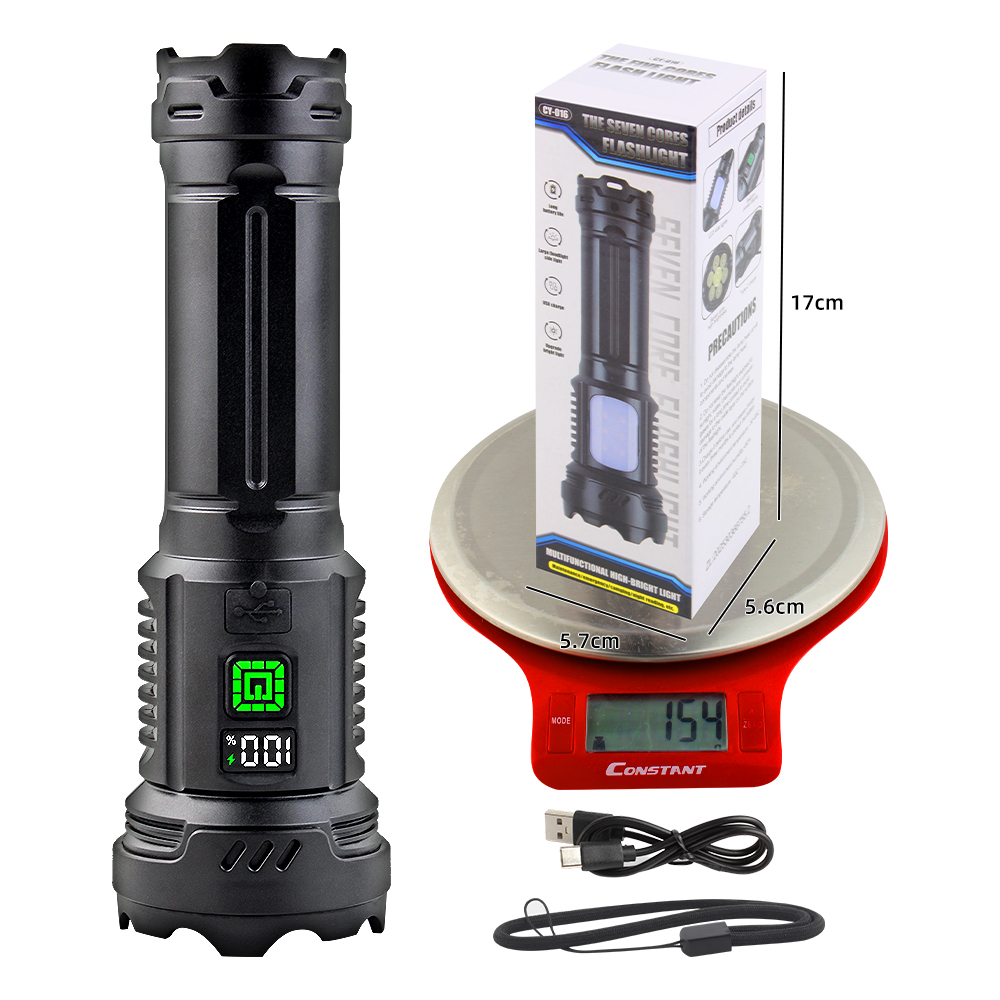 KINSACH Star Source Plastic Rechargeable LED Flashlight Specification image