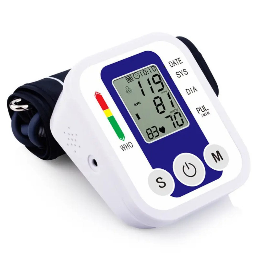 Voice broadcast fully automatic upper arm electronic blood pressure monitor B869 blue lens blood pressure measuring instrument details Picture