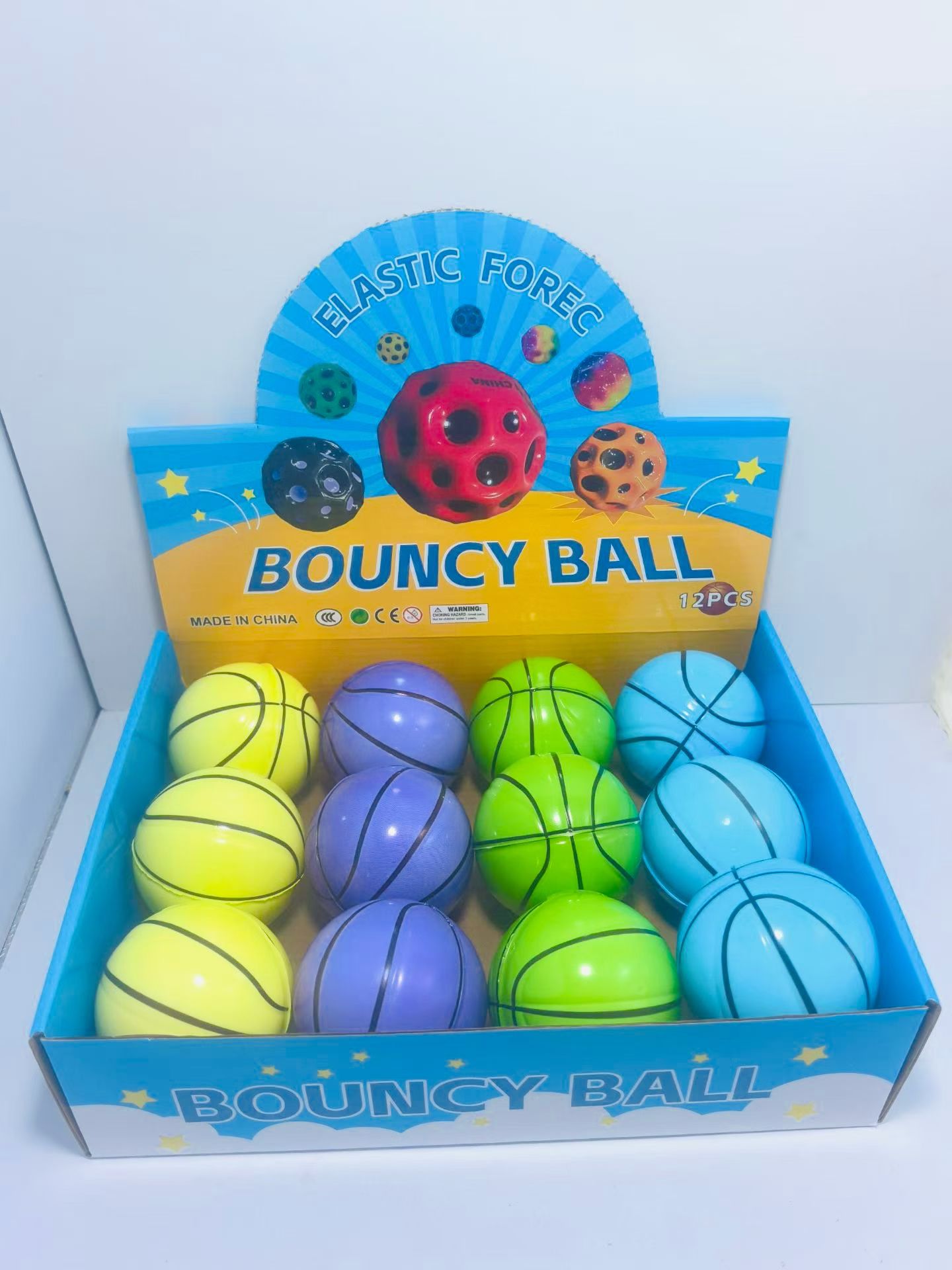 6CM高弹力球儿童玩具球，12个装，600个一件