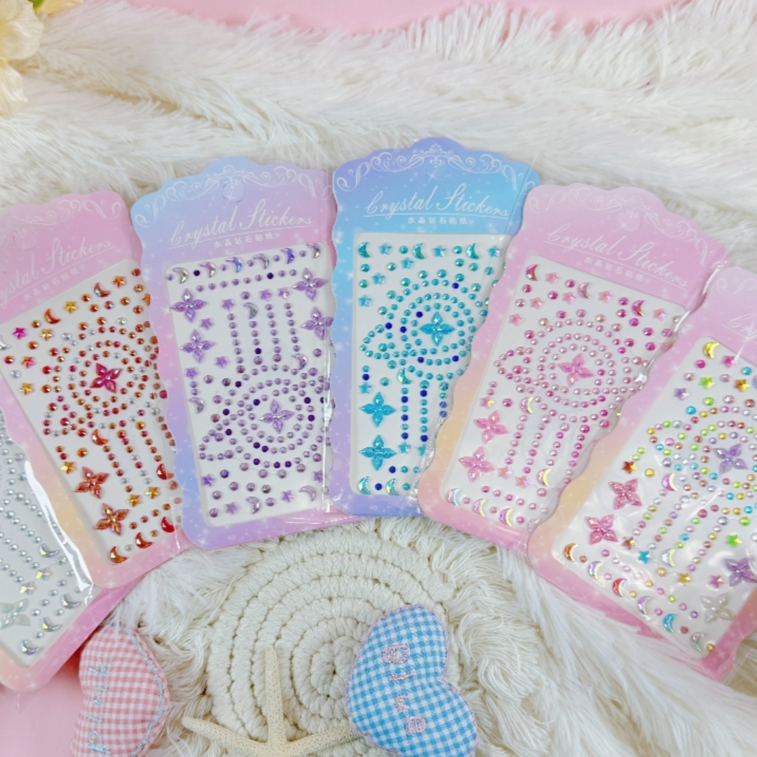 水晶钻贴 脸贴装饰钻贴舞台表演立体蝴蝶 手工创意diy装饰亚克力