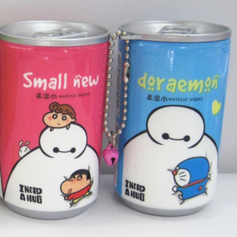 Big White Cartoon Series 30-piece canned mini cola pull-out wet wipes Specification image