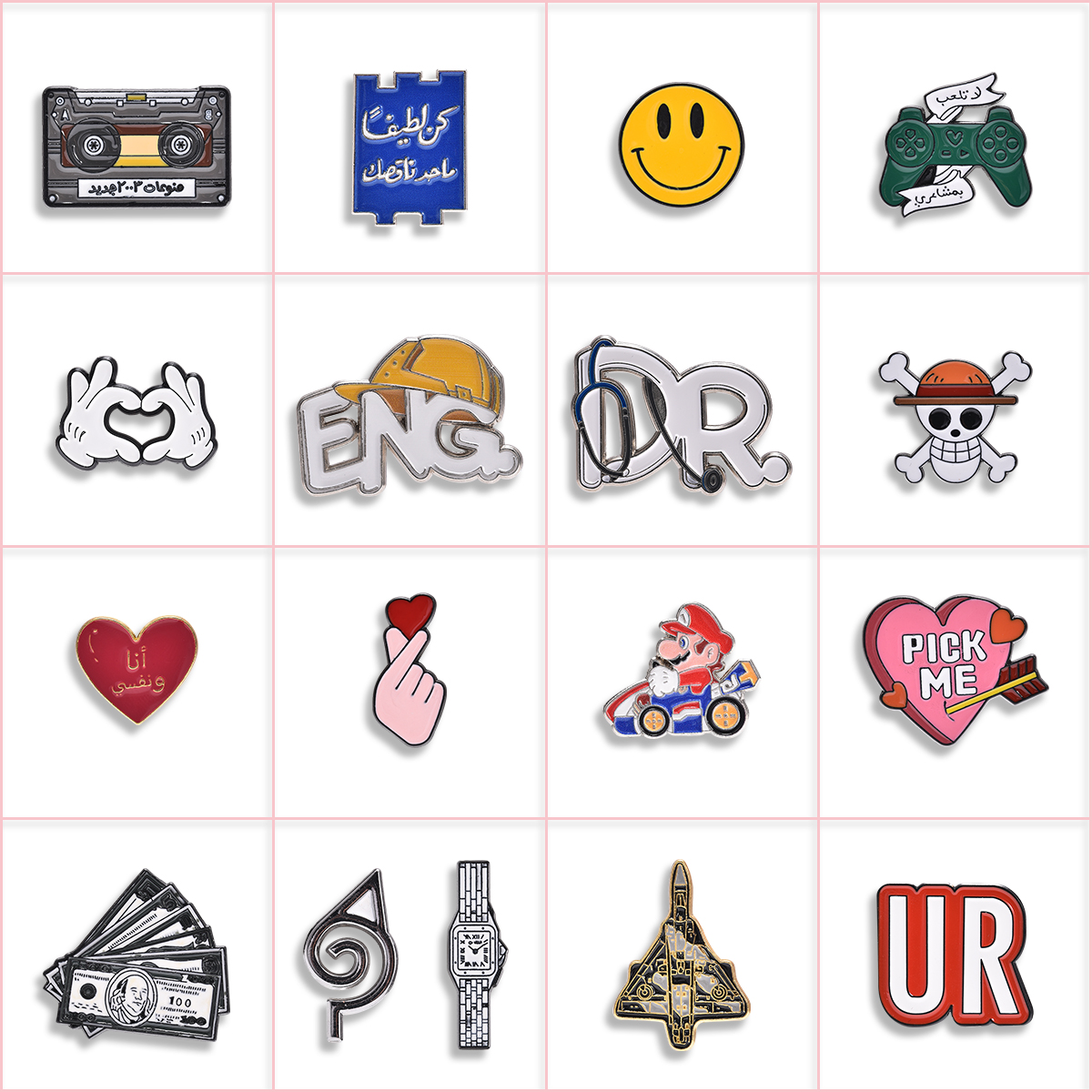 微笑比心手机贴