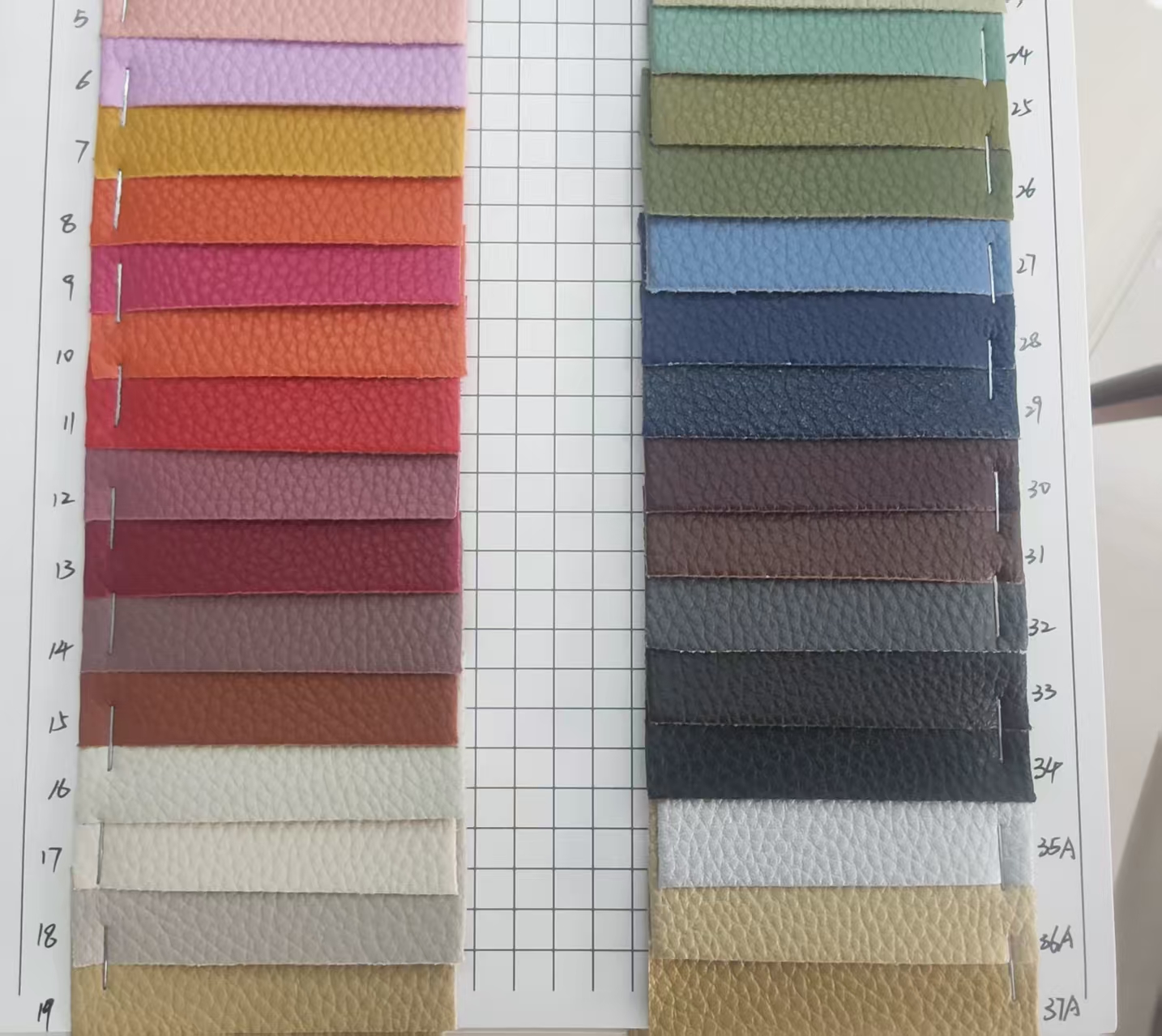 1.2 Imitation cotton fluff, lychee peel textured leather, PVC leather, artificial leather, for both domestic and foreign trade luggage decoration Specification image