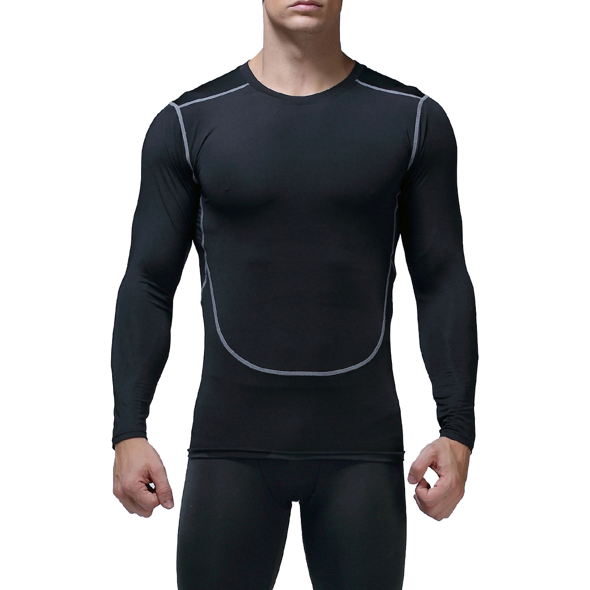 YMT-14 Bodysuit Fitness set, bodysuit basketball and football training suit, adult autumn and winter sports long-sleeved base