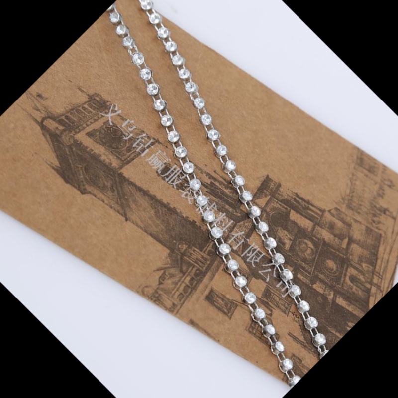 2025流行 单条花朵彩色珍珠 线钻 排钻 网钻 装饰饰品服装配件 可定