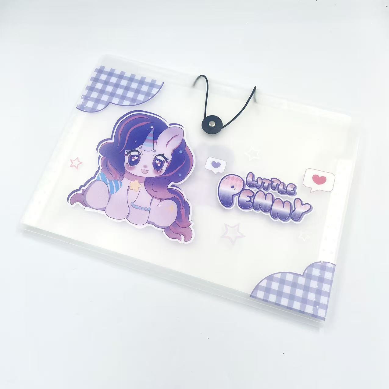 A4 Unicorn 8-compartment organ clip Office supplies folder Rope clip file folder storage test paper bag Item Picture