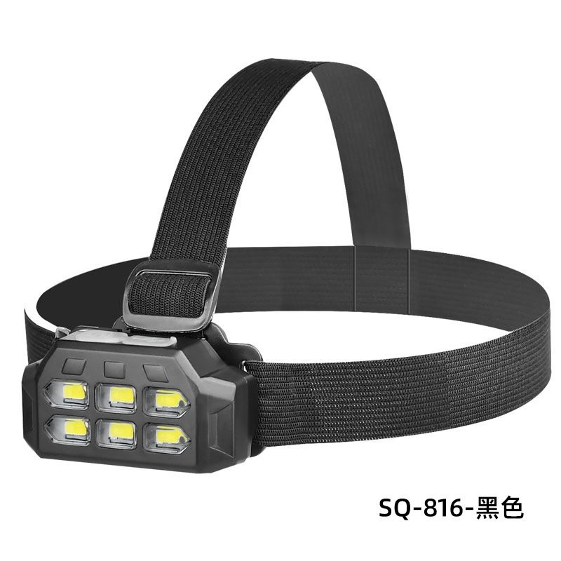 Wholesale of new cross-border USB charging emergency head-mounted flashlights, outdoor headlamps, portable high-intensity headlamps and miner's lamps