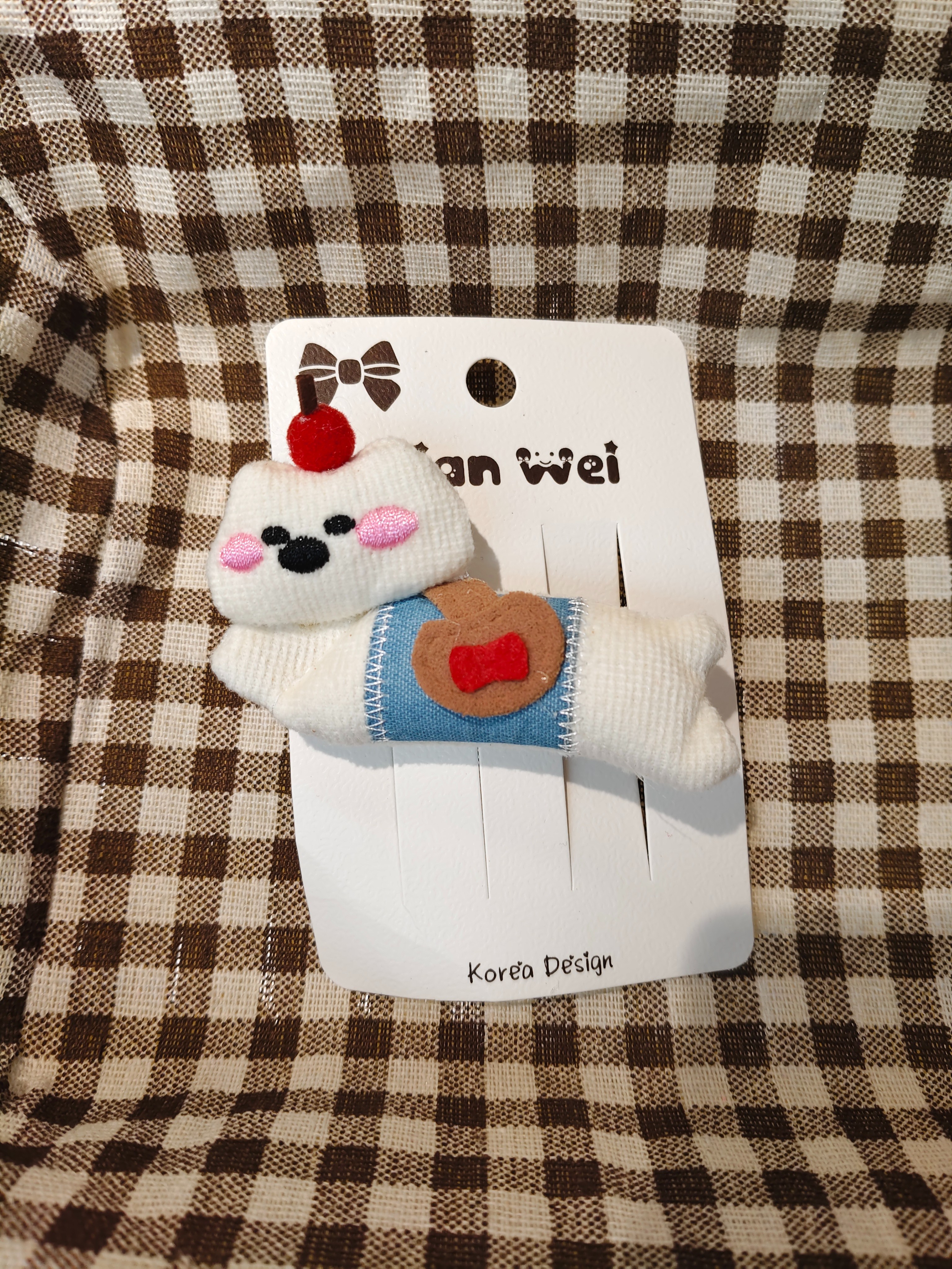 Apple Puppy hairpin