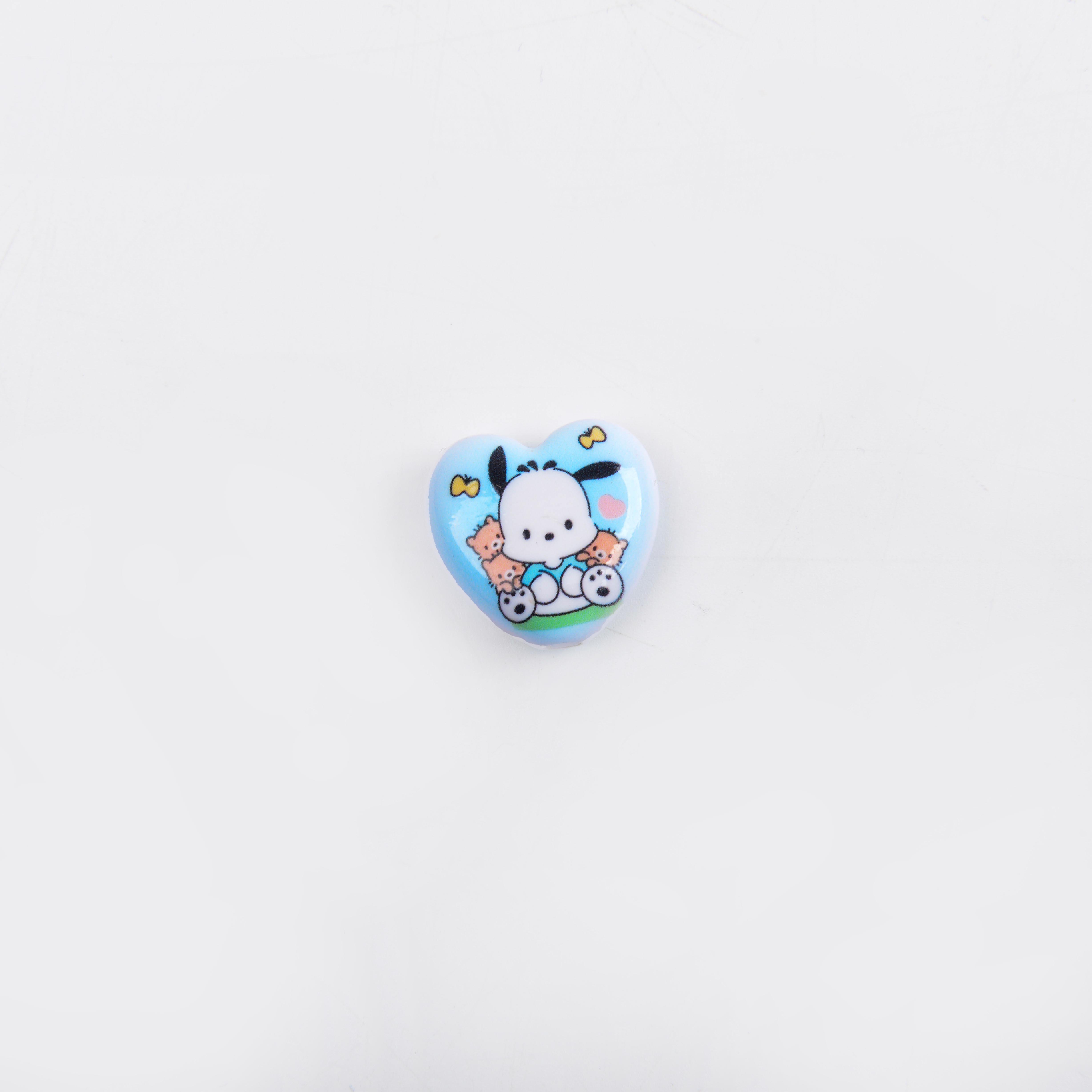 Personalized lacquered color-printed Sanrio heart DIY handcrafted beads, loose beads, pen strings, mobile phone chain pendant, accessory Item Picture