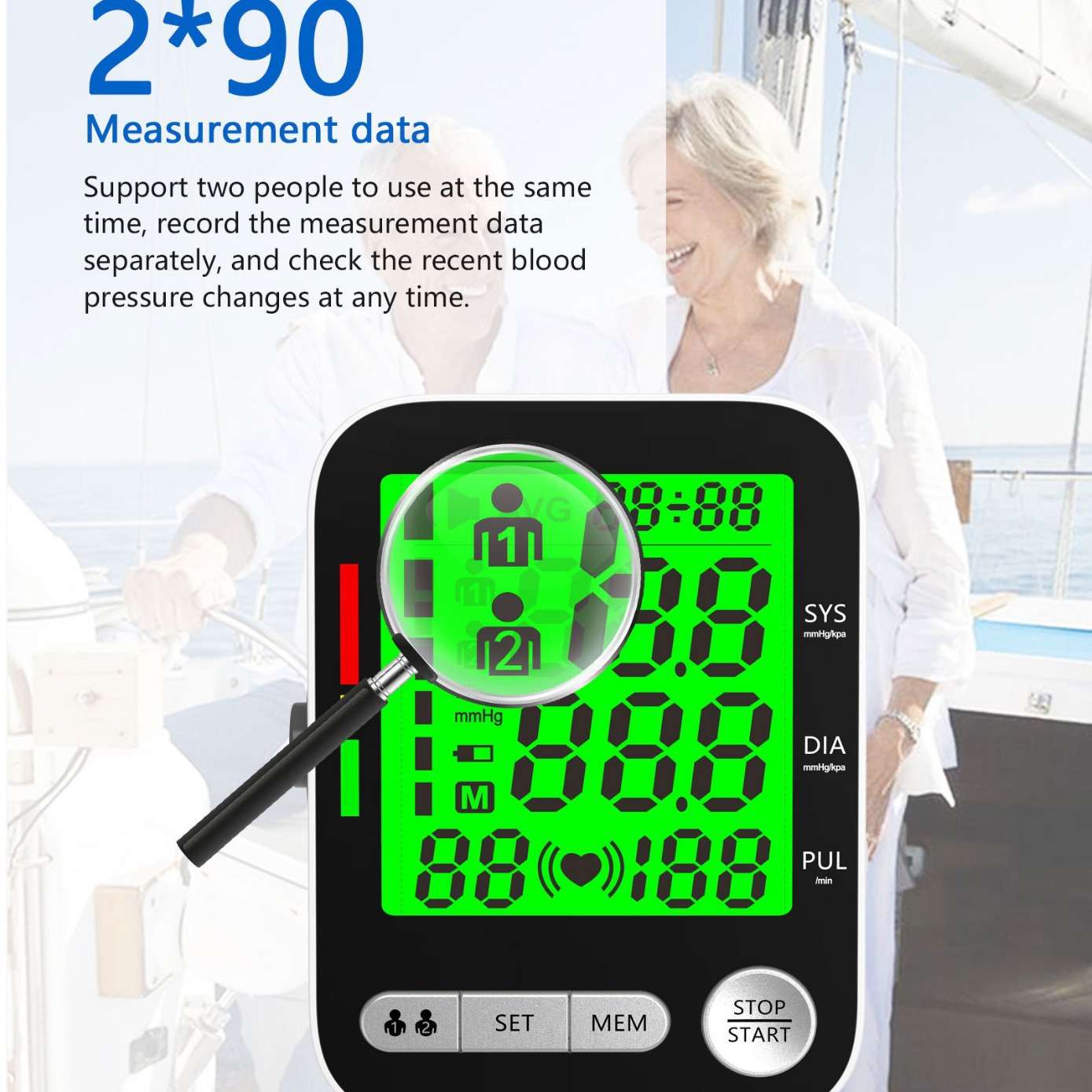 Foreign trade large screen blood pressure monitor, Changkun upper arm blood pressure measuring instrument, Amazon AliExpress blood pressure monitor source wholesale details Picture