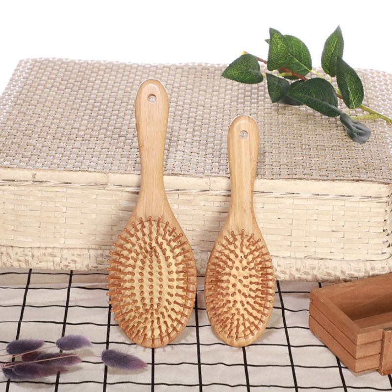 大椭圆竹子按摩梳气垫梳按摩头皮美发梳