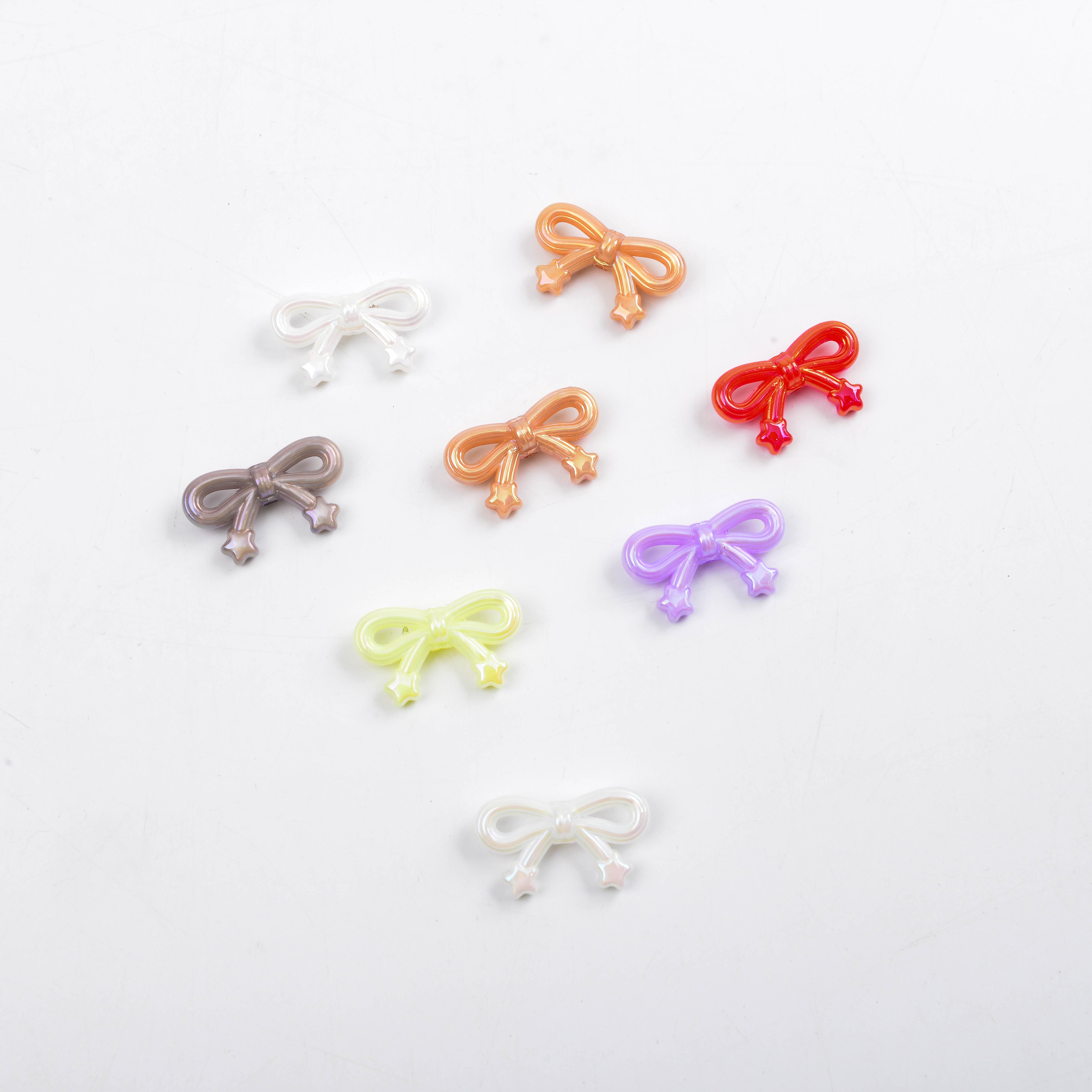 Acrylic AB color star, heart, bow, bead, diy handcrafted beaded bracelet, mobile phone chain material